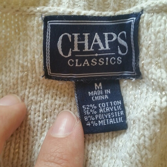 Sparkly Chaps Sweater, Size Medium - Picture 4 of 4